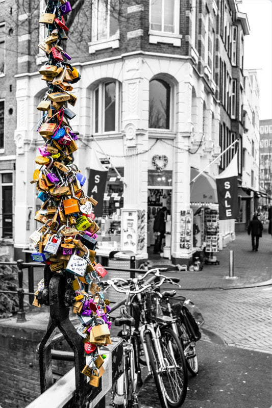 Amsterdam Love Locks Bridge Photography Print | Metal, Canvas & Paper
