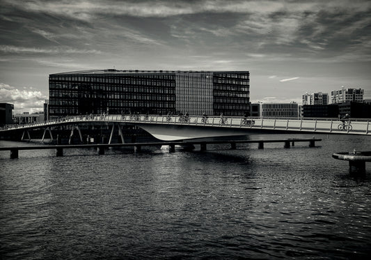 Afternoon Commute Copenhagen Harbor Bridge Photography Print | Metal, Canvas & Paper
